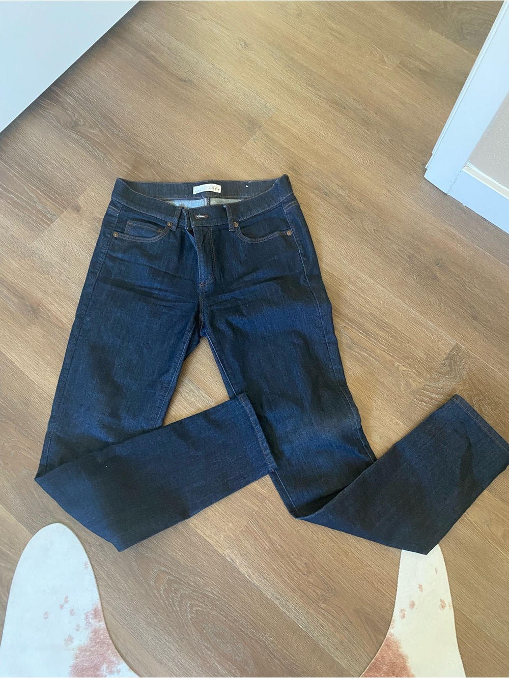 LOFT Dark Indigo Straight Leg Jeans